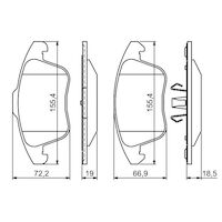Genuine Bosch Front Brake Pads BP1214