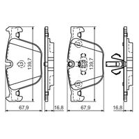 Genuine Bosch Rear Brake Pads BP1229