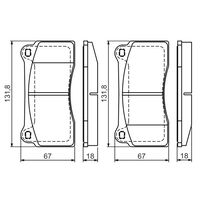 Genuine Bosch Front Brake Pads BP1261