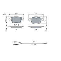 Genuine Bosch Front Brake Pads BP1279
