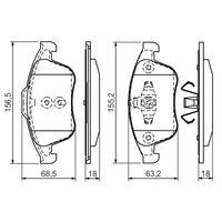 Genuine Bosch Front Brake Pads BP1289