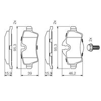 Genuine Bosch Rear Brake Pads BP1305