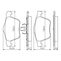 Genuine Bosch Front Brake Pads BP1307