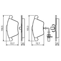Genuine Bosch Front Brake Pads BP1311