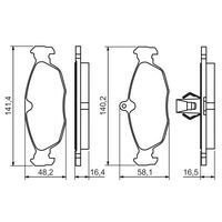 Genuine Bosch Rear Brake Pads BP1335