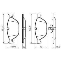 Genuine Bosch Front Brake Pads BP1351