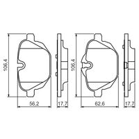 Genuine Bosch Rear Brake Pads BP1354