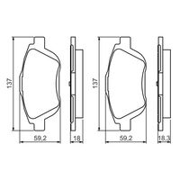 Genuine Bosch Front Brake Pads BP1360