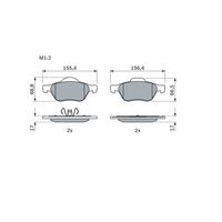 Genuine Bosch Front Brake Pads BP1361