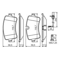 Genuine Bosch Rear Brake Pads BP1368