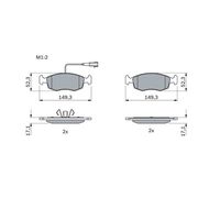 Genuine Bosch Front Brake Pads BP1384