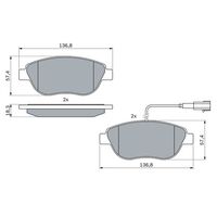 Genuine Bosch Front Brake Pads BP1385