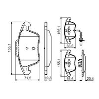 Genuine Bosch Front Brake Pads BP1459