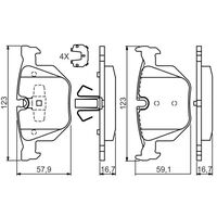 Genuine Bosch Rear Brake Pads BP1461