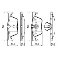 Genuine Bosch Rear Brake Pads BP1475