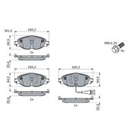 Genuine Bosch Front Brake Pads BP1505