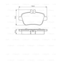 Genuine Bosch Brake Pad Set BP1640