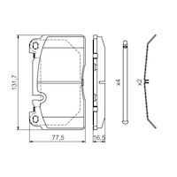 Genuine Bosch Front Brake Pads BP1689