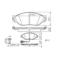Genuine Bosch Front Brake Pads BP1699