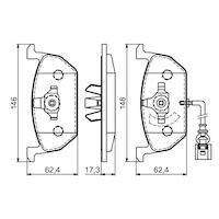 Genuine Bosch Front Brake Pads BP1736