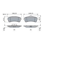 Genuine Bosch Rear Brake Pad Set BP1937