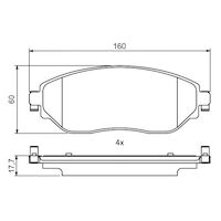 Genuine Bosch Front Brake Pads BP1991