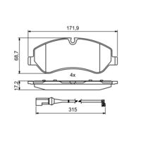Genuine Bosch Brake Pad Set BP2018