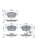 Genuine Bosch Front Brake Pad Set BP2242