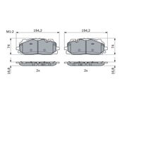 Genuine Bosch Front Brake Pad Set BP2249