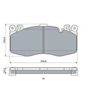 Genuine Bosch Front Brake Pad Set BP2295