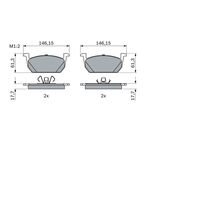 Genuine Bosch Front Brake Pad Set BP2470