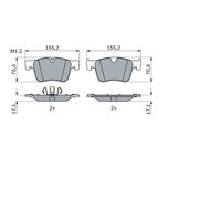Genuine Bosch Front Brake Pad Set BP2482