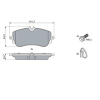 Genuine Bosch Rear Brake Pad Set BP2498