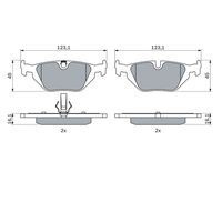 Genuine Bosch Rear Brake Pads BP252