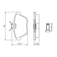 Genuine Bosch Rear Brake Pads BP265 Equivalent To Bendix DB2038