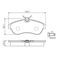 Genuine Bosch Front Brake Pads BP354