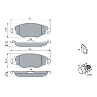 Genuine Bosch Front Brake Pads BP376