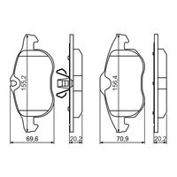 Genuine Bosch Front Brake Pads BP393