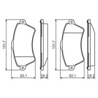 Genuine Bosch Front Brake Pads BP432