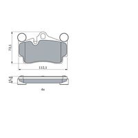 Genuine Bosch Rear Brake Pads BP450