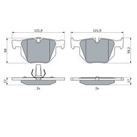 Genuine Bosch Rear Brake Pads BP472