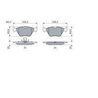 Genuine Bosch Front Brake Pads BP473
