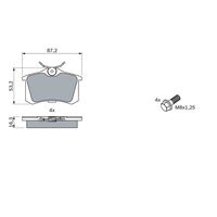 Genuine Bosch Rear Brake Pads BP617