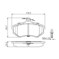 Genuine Bosch Front Brake Pads BP694