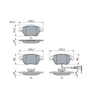 Genuine Bosch Front Brake Pads BP938