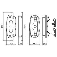 Genuine Bosch Rear Brake Pads BP952