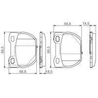Genuine Bosch Rear Brake Pads BP965 Equivalent To Bendix DB1306