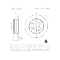Genuine Bosch Rear Brake Rotors Discs Set CD1170