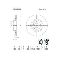 Genuine Bosch Front Brake Rotors Discs Set CD1202