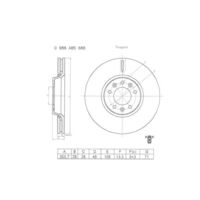 Genuine Bosch Front Brake Rotors Discs Set CD1254